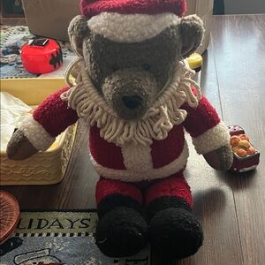 Santa Bear Plush Toy gently used
